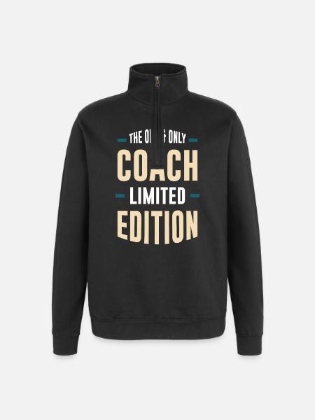 Limitierte Coach Edition - Quarter-Zip-Sweatshirt - Schwarz
