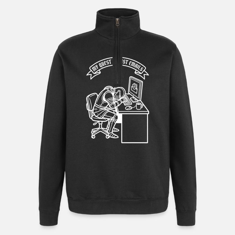 Quête du Chevalier du Bureau - Sweat à zip 1/4 - noir