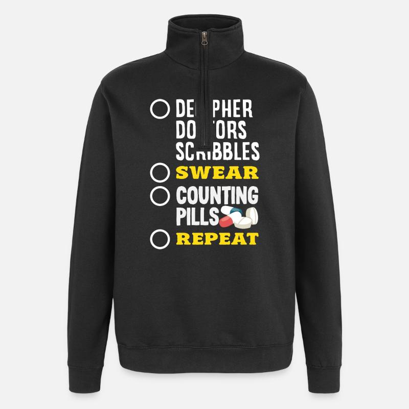 Pharmacist Pharmaceutical Technical - Quarter-Zip Sweatshirt - black