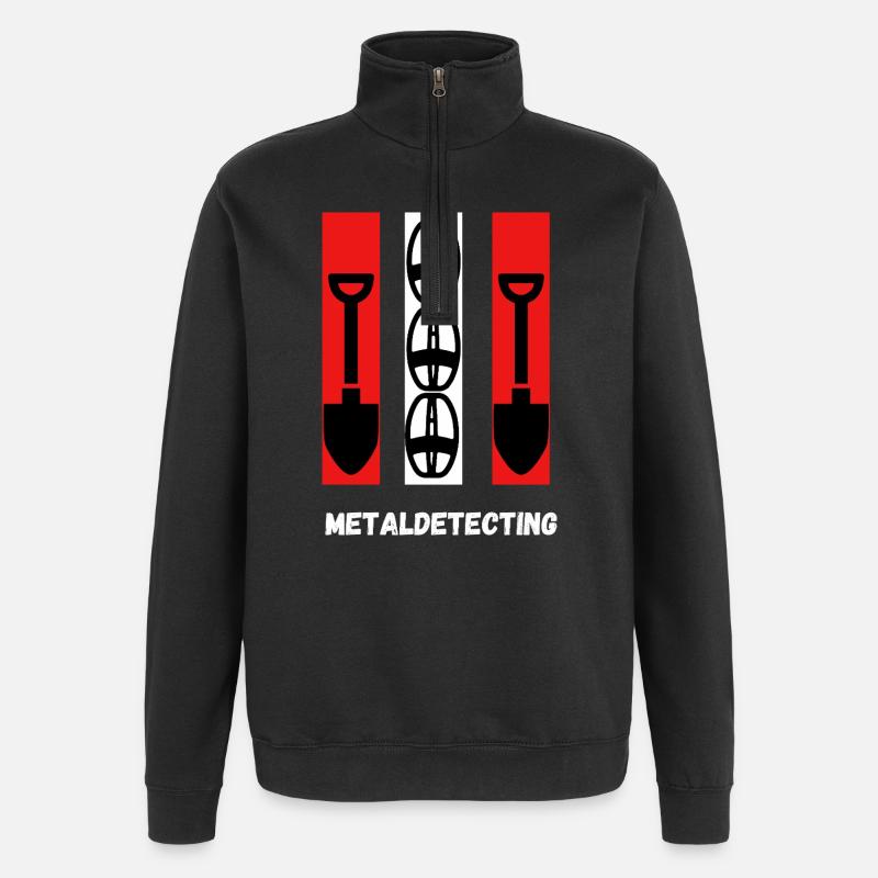 Metaldetecting - Quarter-Zip Sweatshirt - black