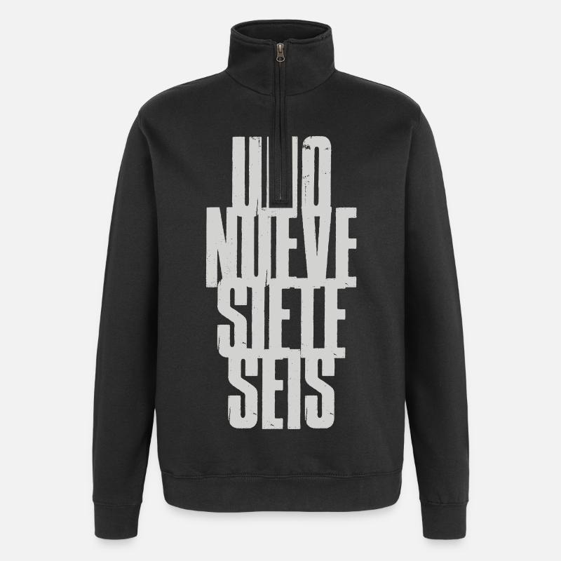 Uno Nueve Siete Seis 1976 - Quarter-Zip Sweatshirt - black