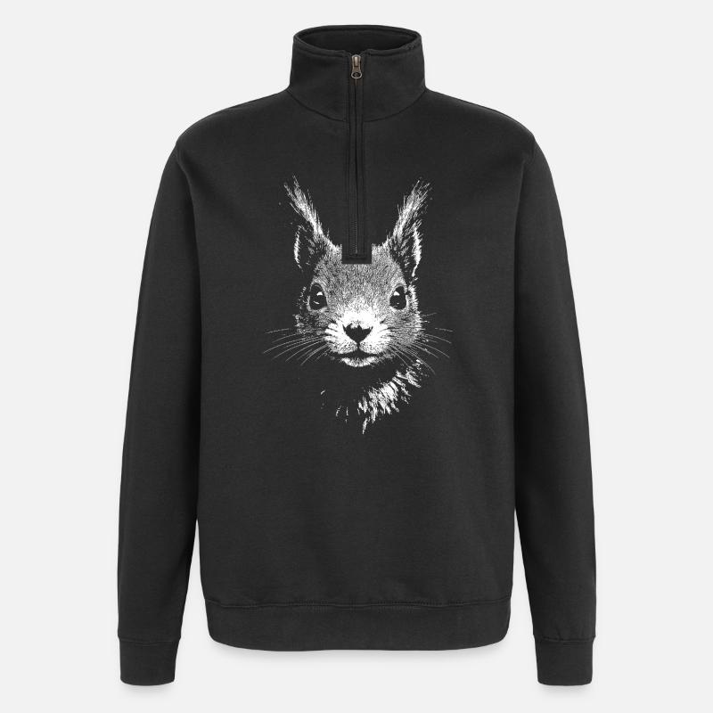 Squirrel - Quarter-Zip Sweatshirt - black
