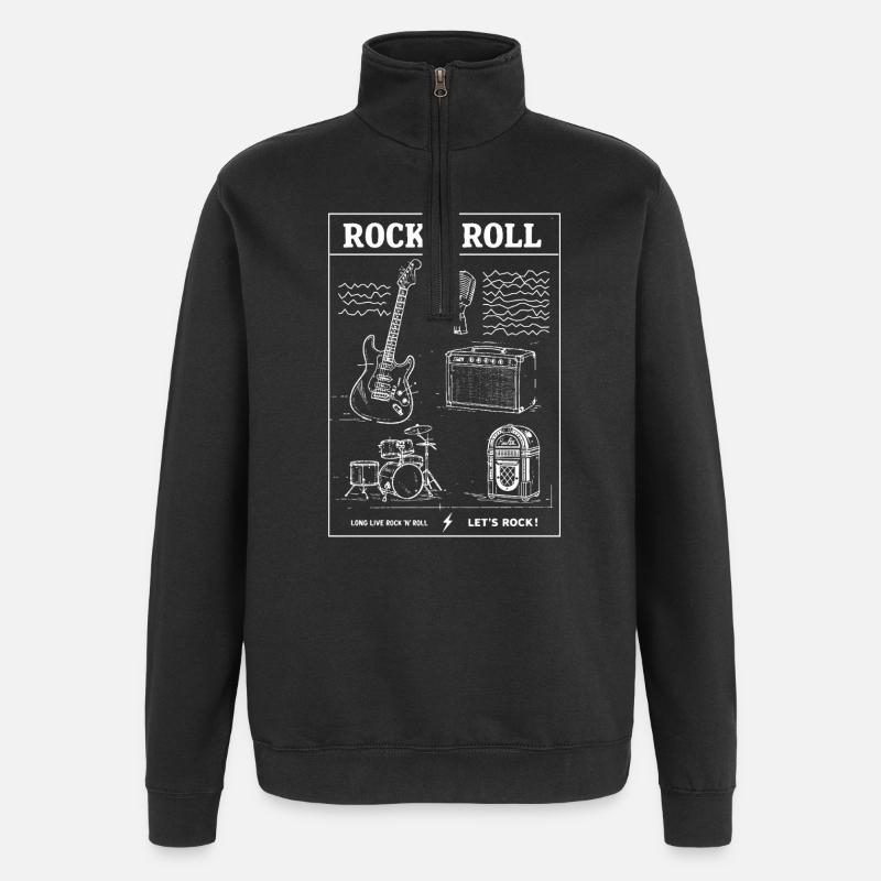 Scène Rock & Roll Jam - Sweat à zip 1/4 - noir