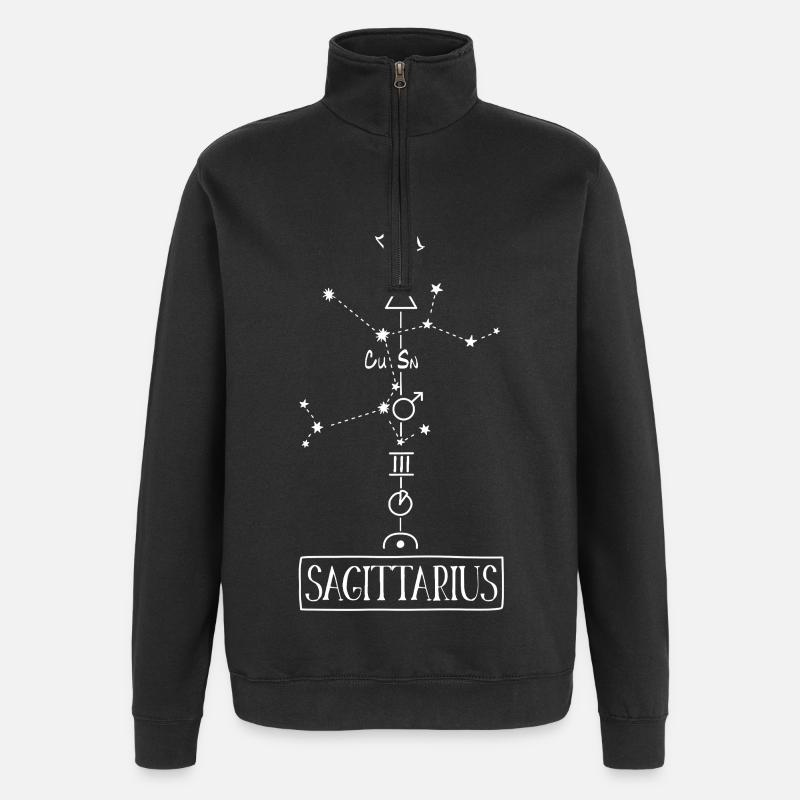 Sagittaire - Signe du zodiaque Sagittaire - Sweat à zip 1/4 - noir
