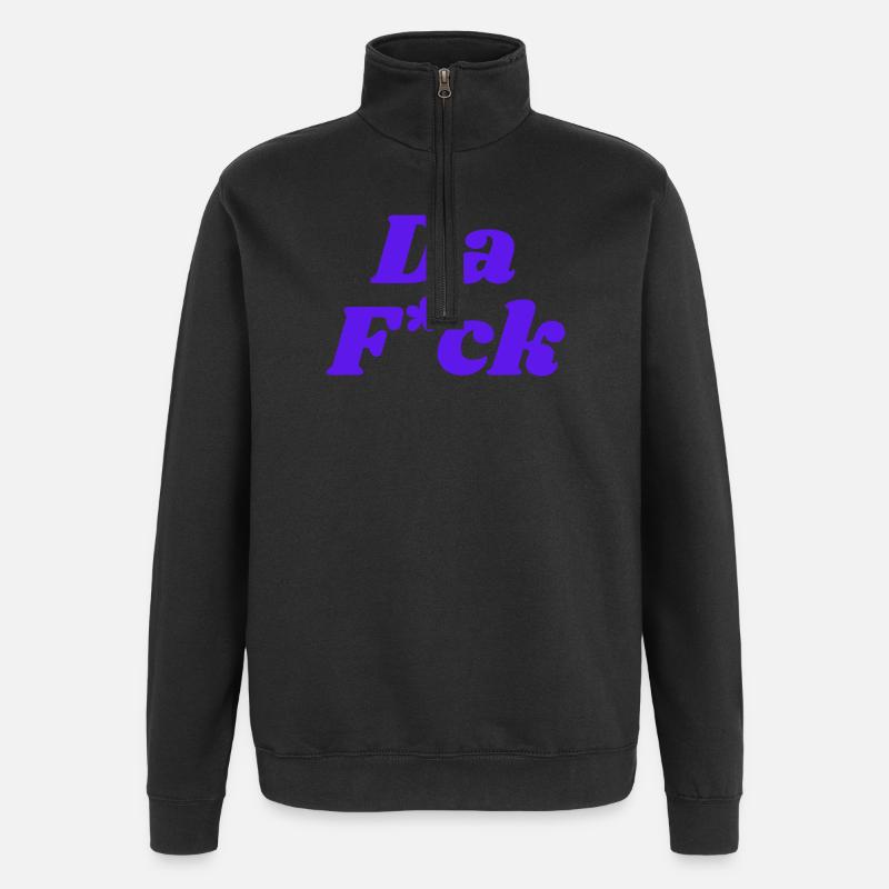 Da F*ck - Quarter-Zip-Sweatshirt - Schwarz