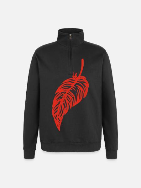 Die Rote Feder - Quarter-Zip-Sweatshirt - Schwarz
