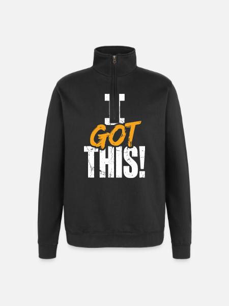 I Got This Bold Brush - Quarter-Zip Sweatshirt - black