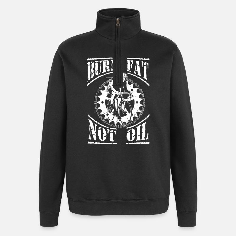 Brûler les graisses, pas d'huile. - Sweat à zip 1/4 - noir