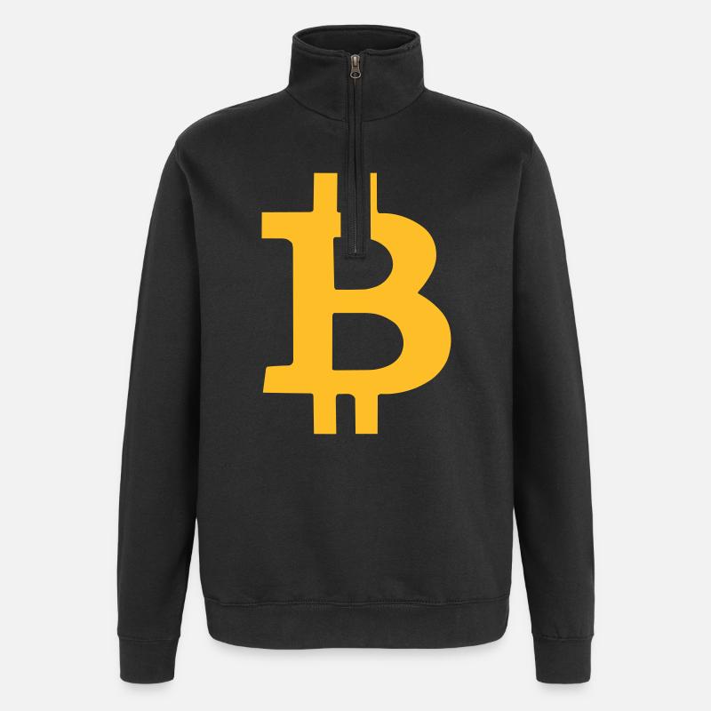 bitcoin - Quarter-Zip Sweatshirt - black