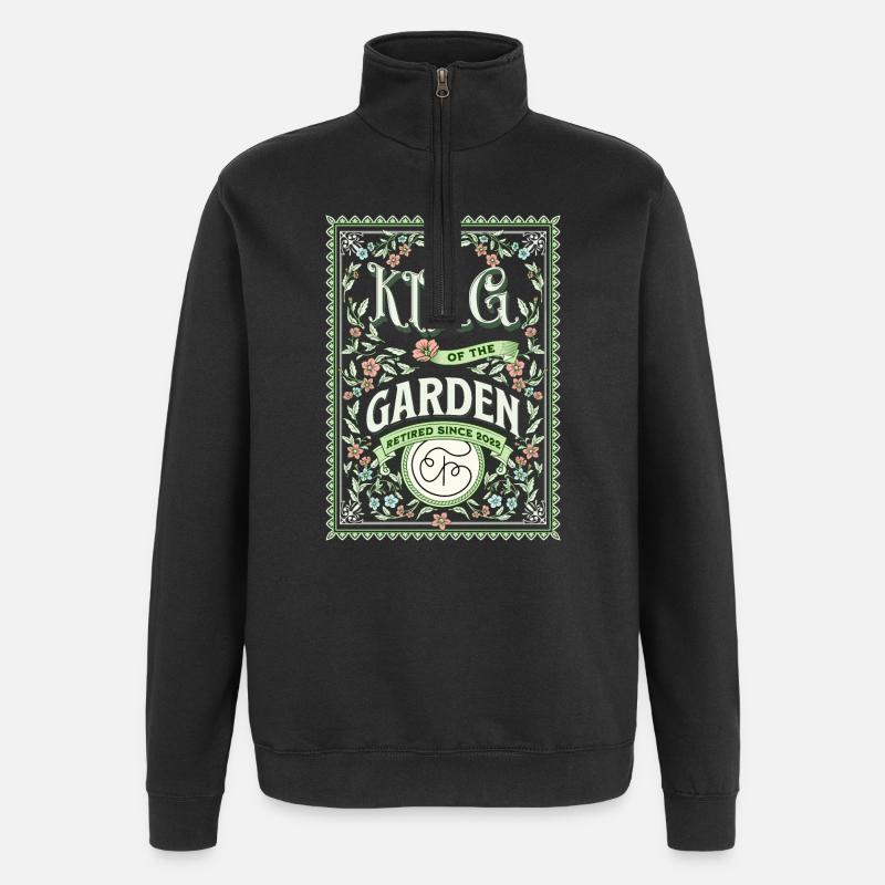 Rentner 2022 Garten Gärtner - Quarter-Zip-Sweatshirt - Schwarz