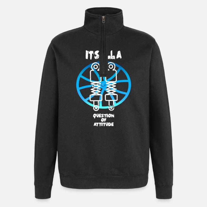 Fahrwerk Einstellung - Quarter-Zip-Sweatshirt - Schwarz