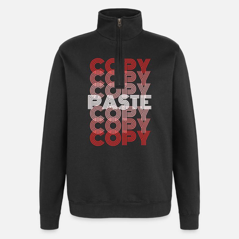 Copy Paste - Quarter-Zip Sweatshirt - black