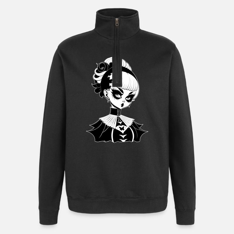 Gothic Witch, Goth Witchcraft - Quarter-Zip Sweatshirt - black