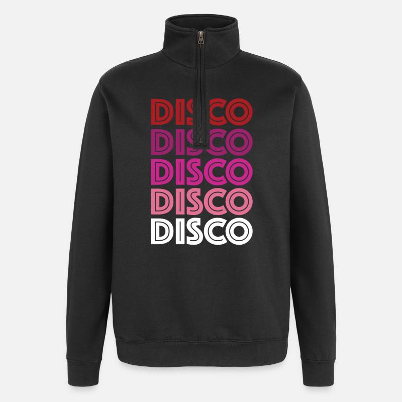 Disco Disco Disco - Quarter-Zip Sweatshirt - black