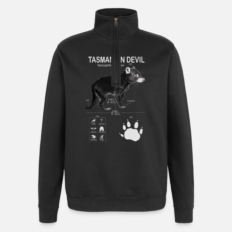 Diable de Tasmanie - Sweat à zip 1/4 - noir