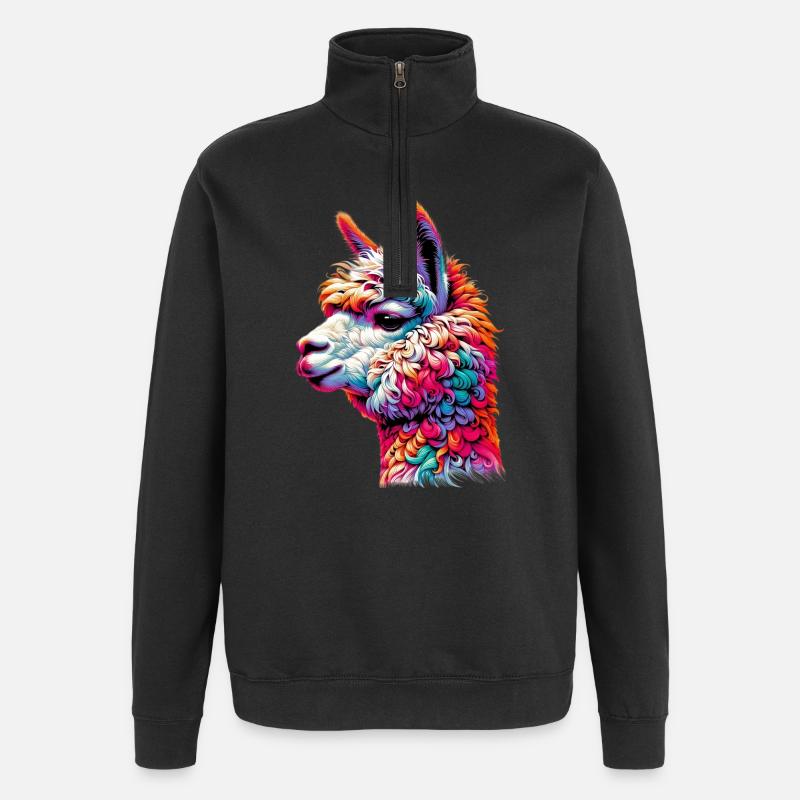 Alpaca - Quarter-Zip Sweatshirt - black