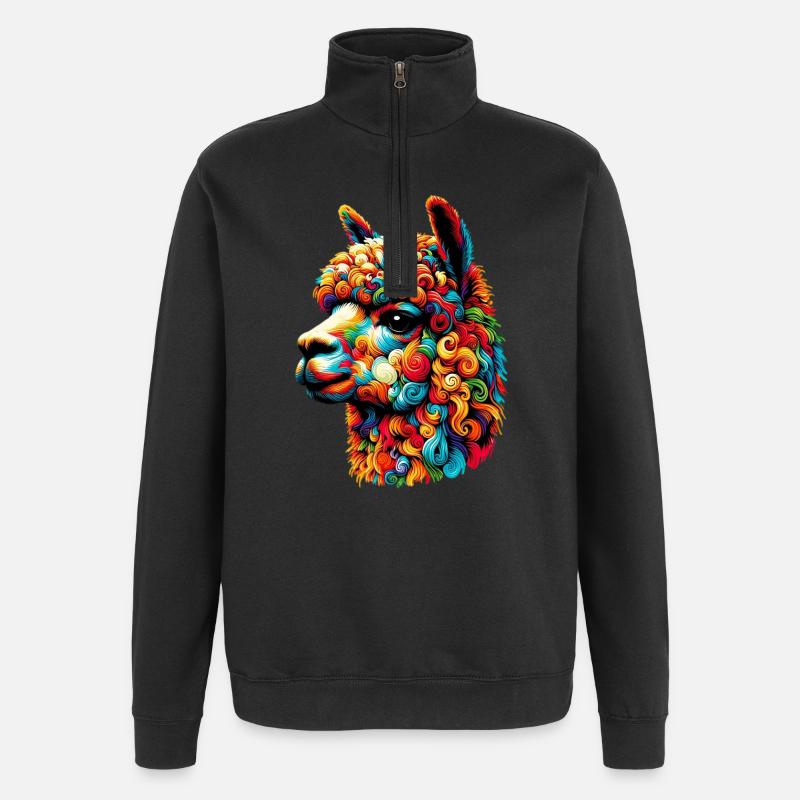 Alpaca - Quarter-Zip Sweatshirt - black