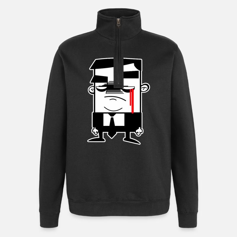 Hombre Grises : Anonymous, Liberté et protestation - Sweat à zip 1/4 - noir
