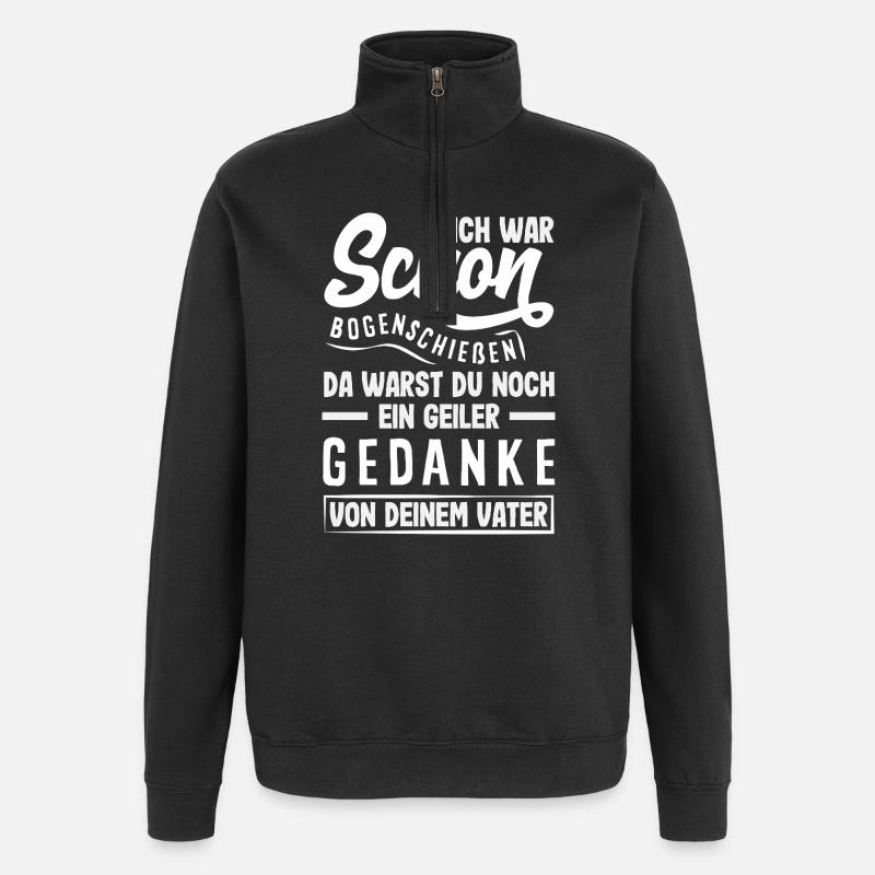 Cadeau d’archer à l’arc - Sweat à zip 1/4 - noir
