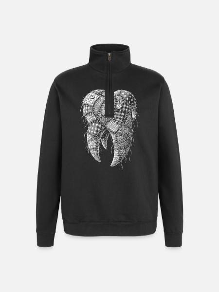 tooth - Quarter-Zip Sweatshirt - black