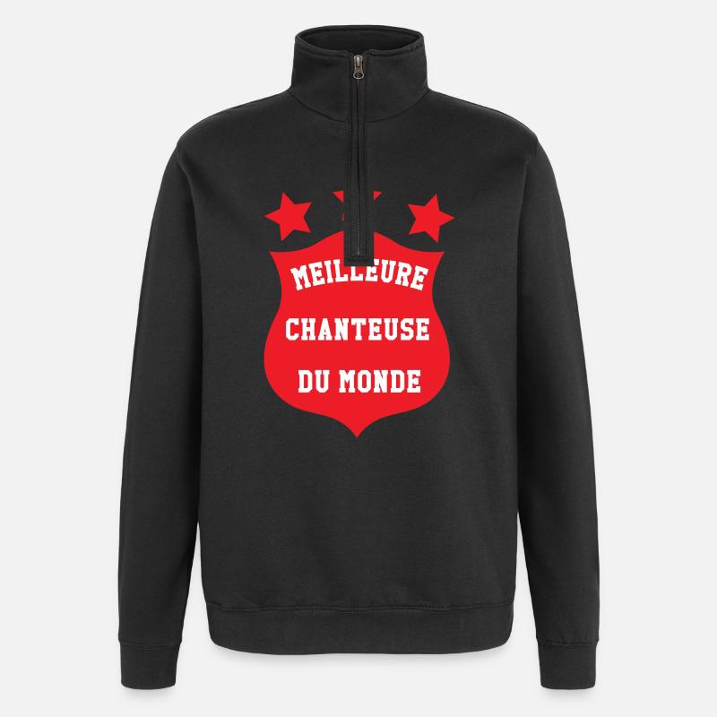 Meilleure chanteuse – talent voix exceptionnelle  - Sweat à zip 1/4 - noir
