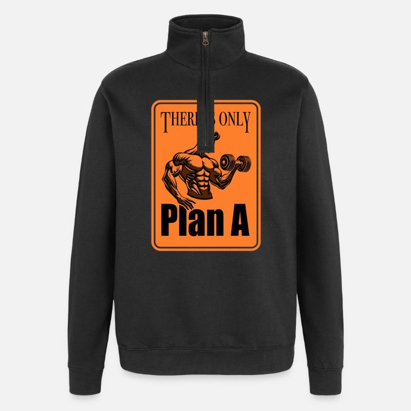 Only Plan A - Quarter-Zip Sweatshirt - black