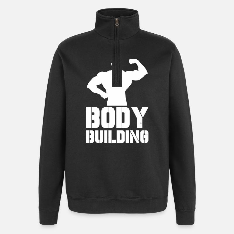 Silhouette de puissance physique - Sweat à zip 1/4 - noir