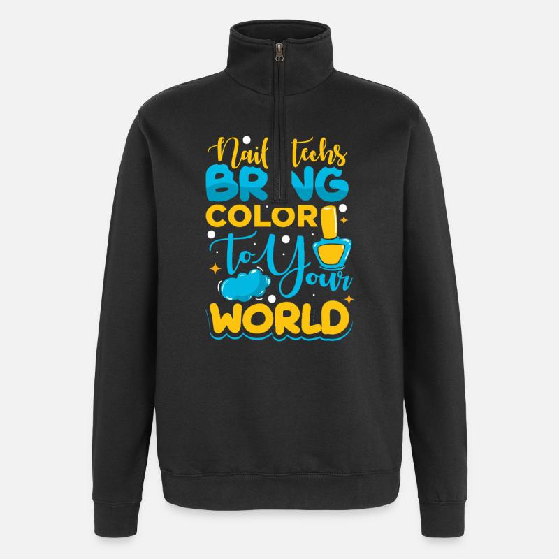 Nageldesigner Nageldesignerin Kosmetik Nagelstudio - Quarter-Zip-Sweatshirt - Schwarz