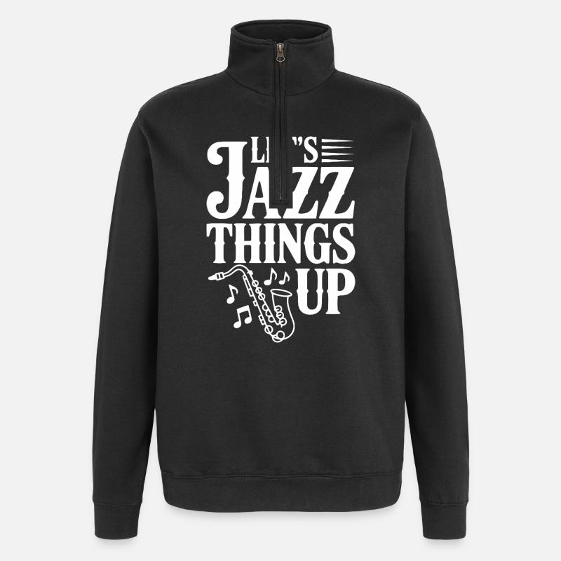 Let's Jazz Things Up - Quarter-Zip Sweatshirt - black