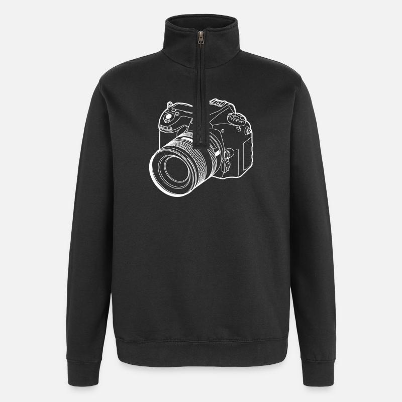 DSLR-Kamera - HR - Quarter-Zip-Sweatshirt - Schwarz