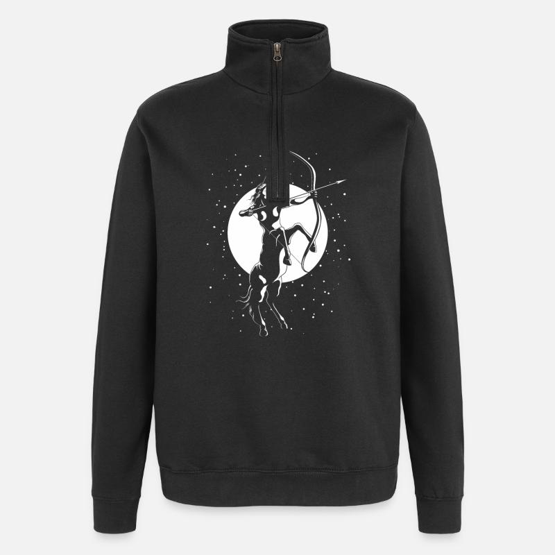 Schütze - Quarter-Zip-Sweatshirt - Schwarz