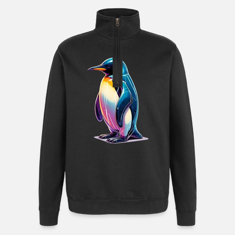 Pinguin - Quarter-Zip-Sweatshirt - Schwarz