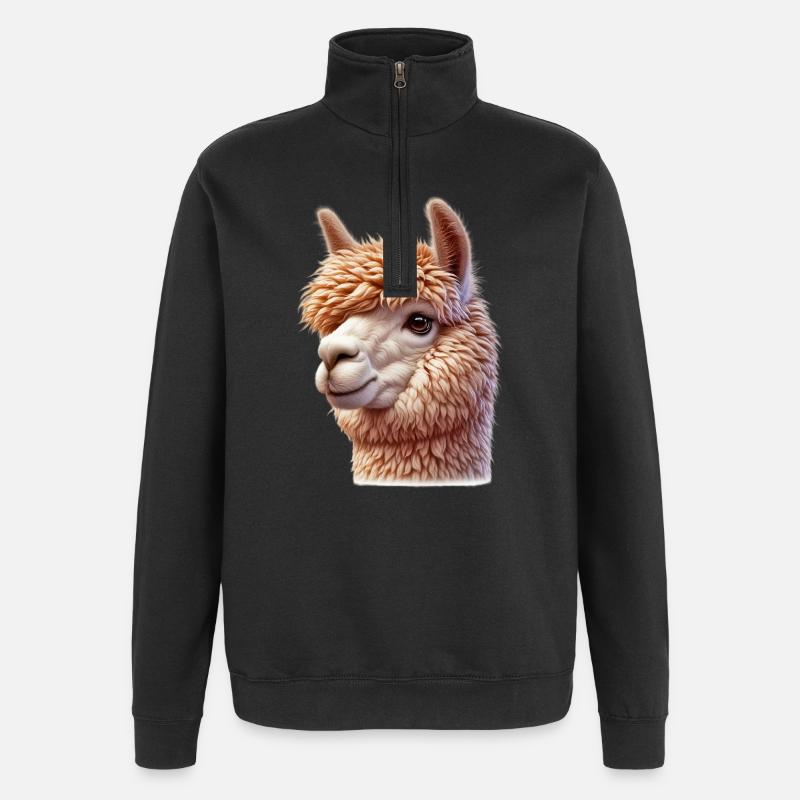 Alpaga - Sweat à zip 1/4 - noir
