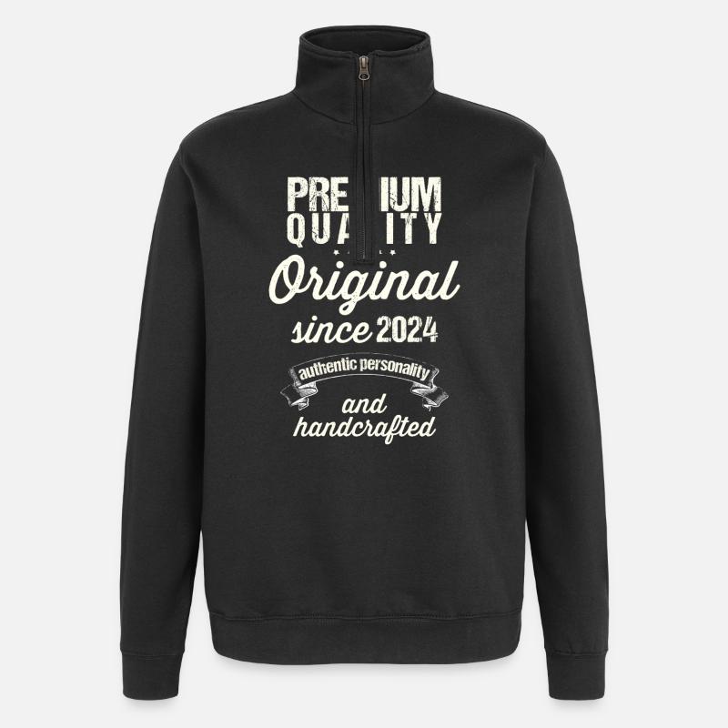 Année 2024 - Sweat à zip 1/4 - noir