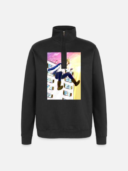 Love - Quarter-Zip Sweatshirt - black