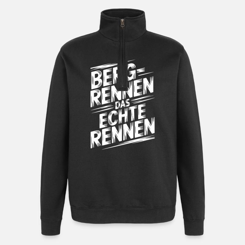 Bergrennen das echte Rennen - Quarter-Zip-Sweatshirt - Schwarz