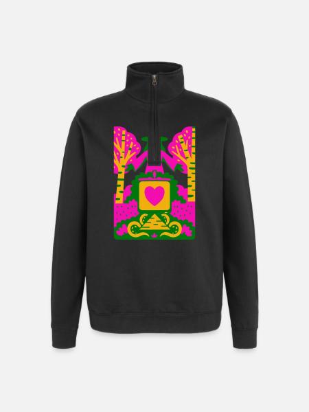 Wicca Cult - Quarter-Zip-Sweatshirt - Schwarz
