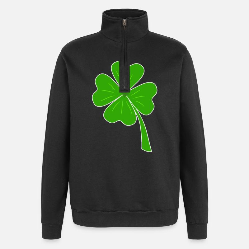Cloverleaf - Sweat à zip 1/4 - noir