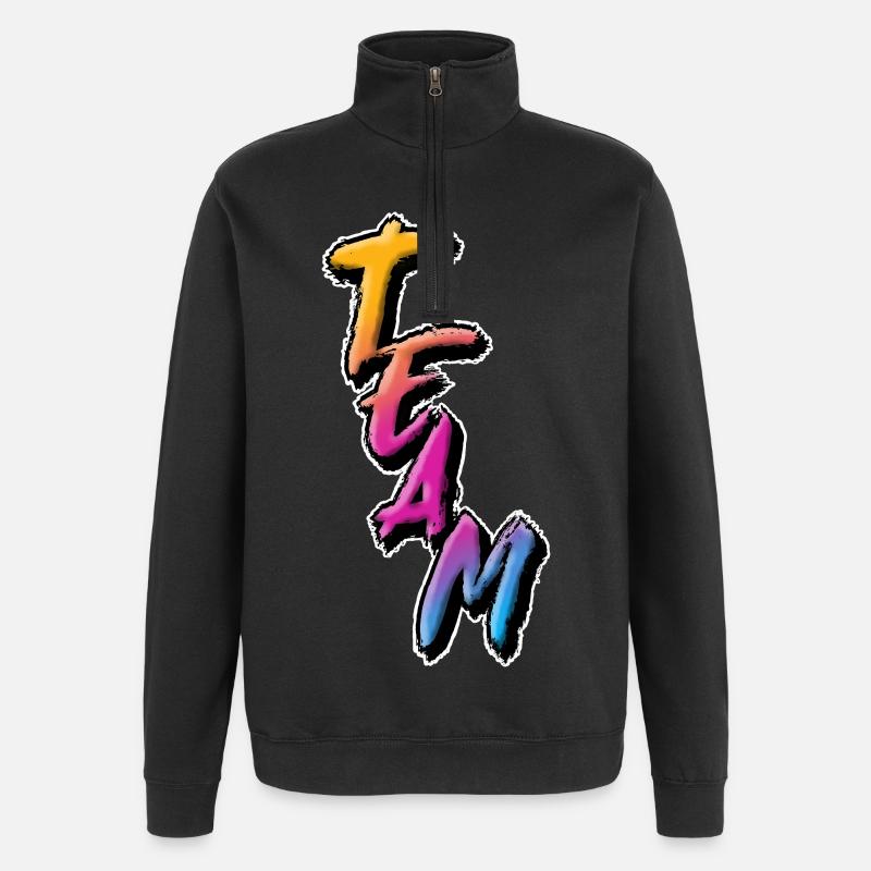 Équipe - Sweat à zip 1/4 - noir