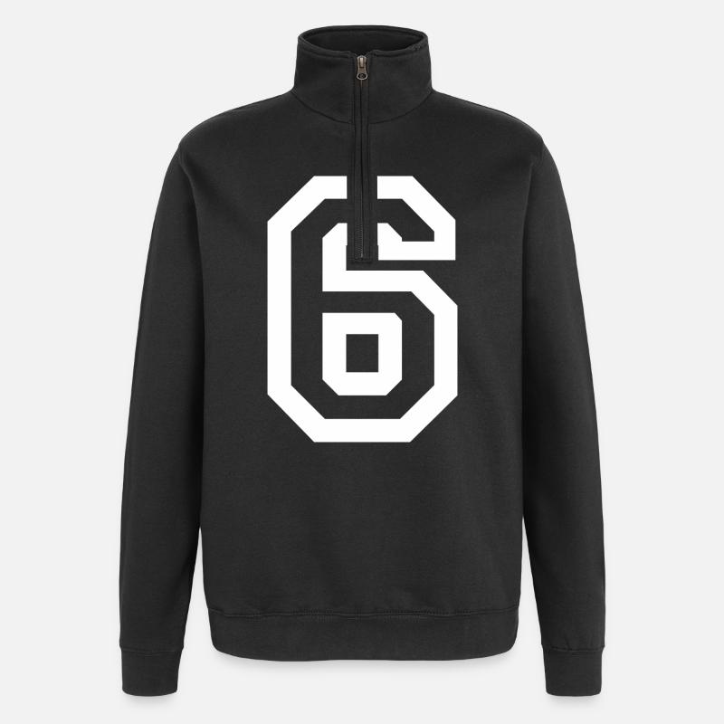 67 Minimalistisches Trenddesign - Quarter-Zip-Sweatshirt - Schwarz