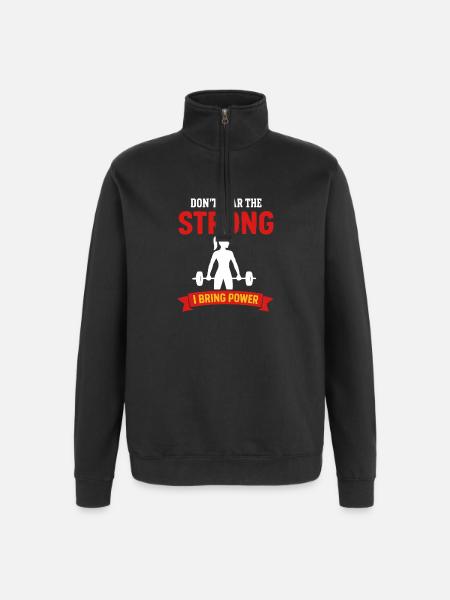 Dont Fear the Strong Power Lift - Quarter-Zip Sweatshirt - black