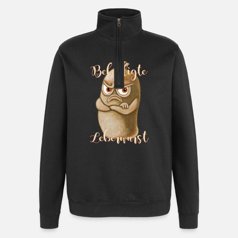 Offended liverwurst - Quarter-Zip Sweatshirt - black