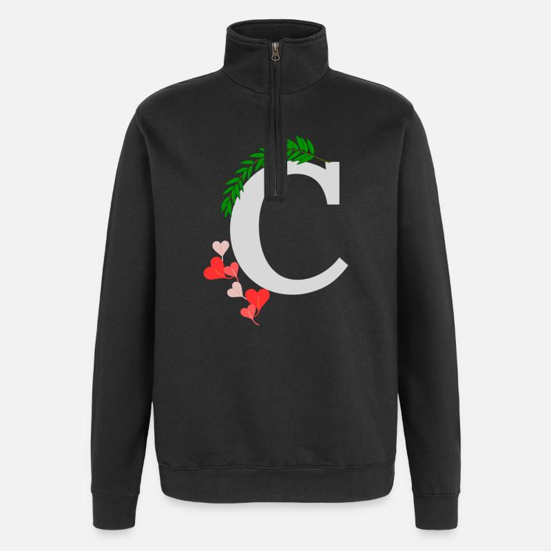 c - Quarter-Zip Sweatshirt - black
