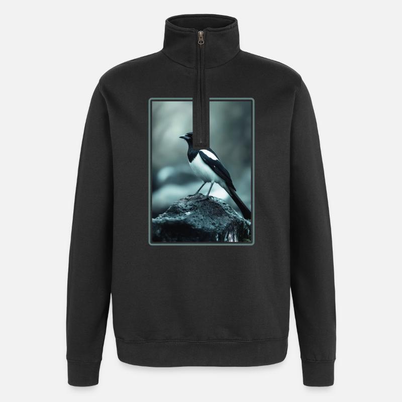 Magpies Magpie - Quarter-Zip Sweatshirt - black