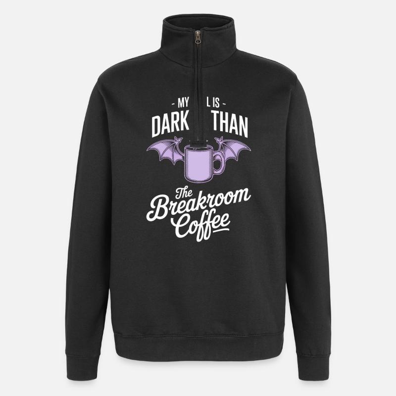 Darker Soul Breakroom Coffee Tee - Quarter-Zip Sweatshirt - black