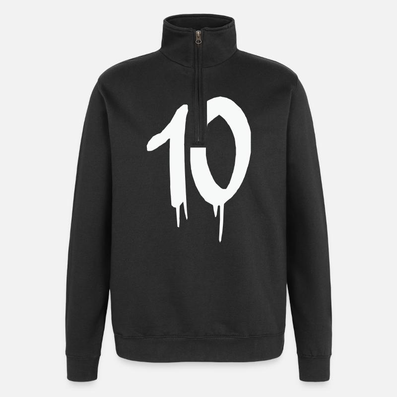 10- - Sweat à zip 1/4 - noir
