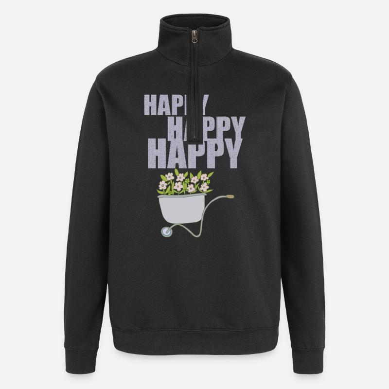 BROUETTES HEUREUSES - Sweat à zip 1/4 - noir