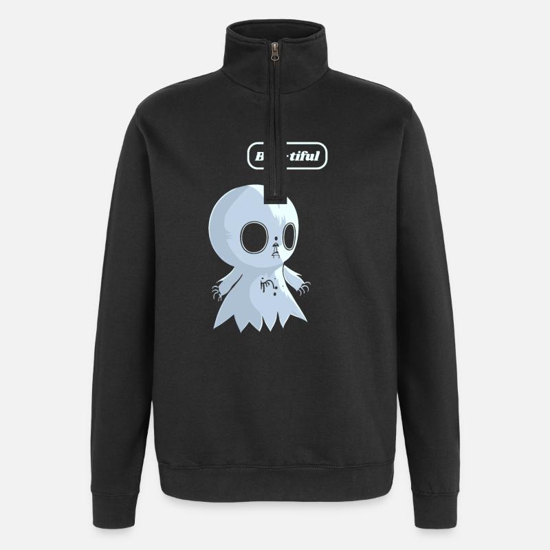 Beute - Quarter-Zip-Sweatshirt - Schwarz