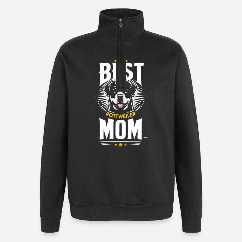 Beste Mama, Rottweilers beste Mama - Quarter-Zip-Sweatshirt - Schwarz