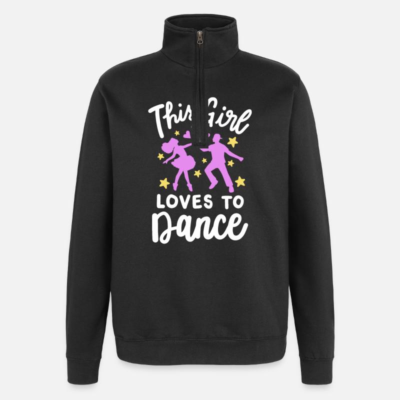 Tanzen Tanzpaar - Quarter-Zip-Sweatshirt - Schwarz